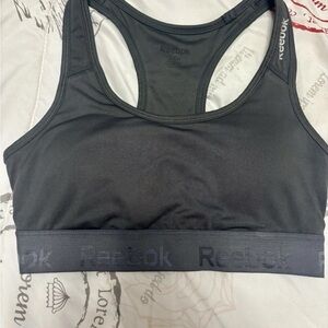 Reebok Gray Racerback Sports Bra Moisture-Wicking